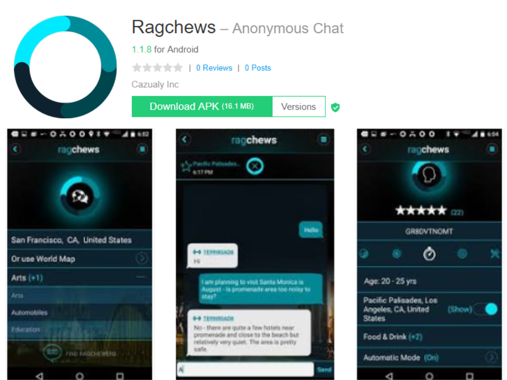 Ragchews Android alkalmazás