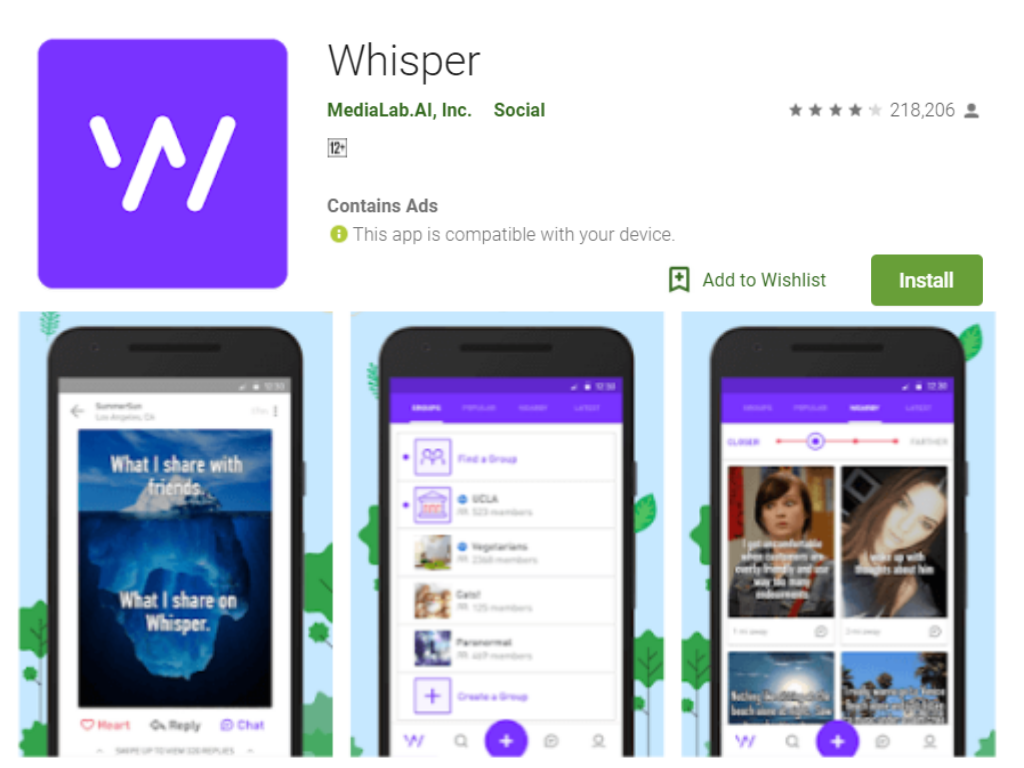 Whisper anonym sms-app