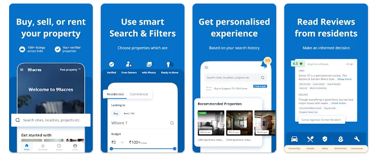 99acres Buy_Rent_Sell Property Android app