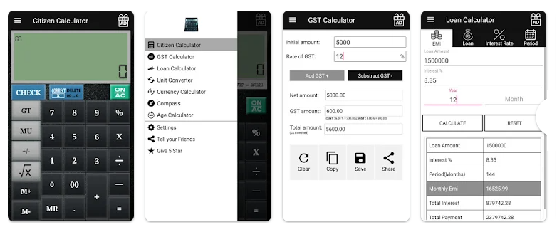 Citizen Calculator Android App