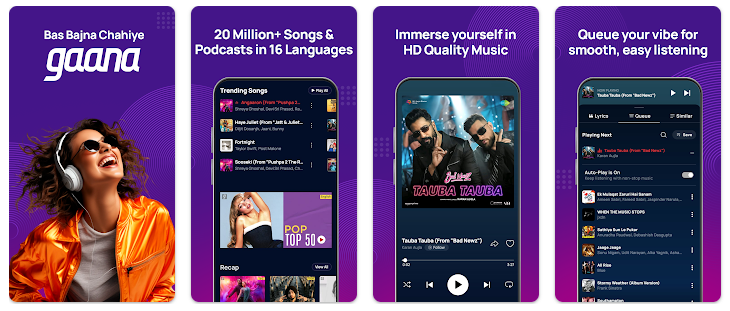 Gaana MP3 Songs, Music App Android App